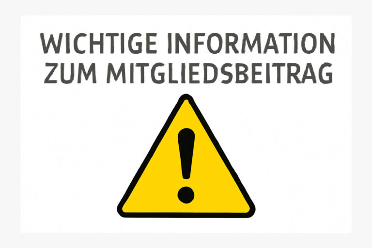 Wichtige Info mit Mitgliedsbeitrag